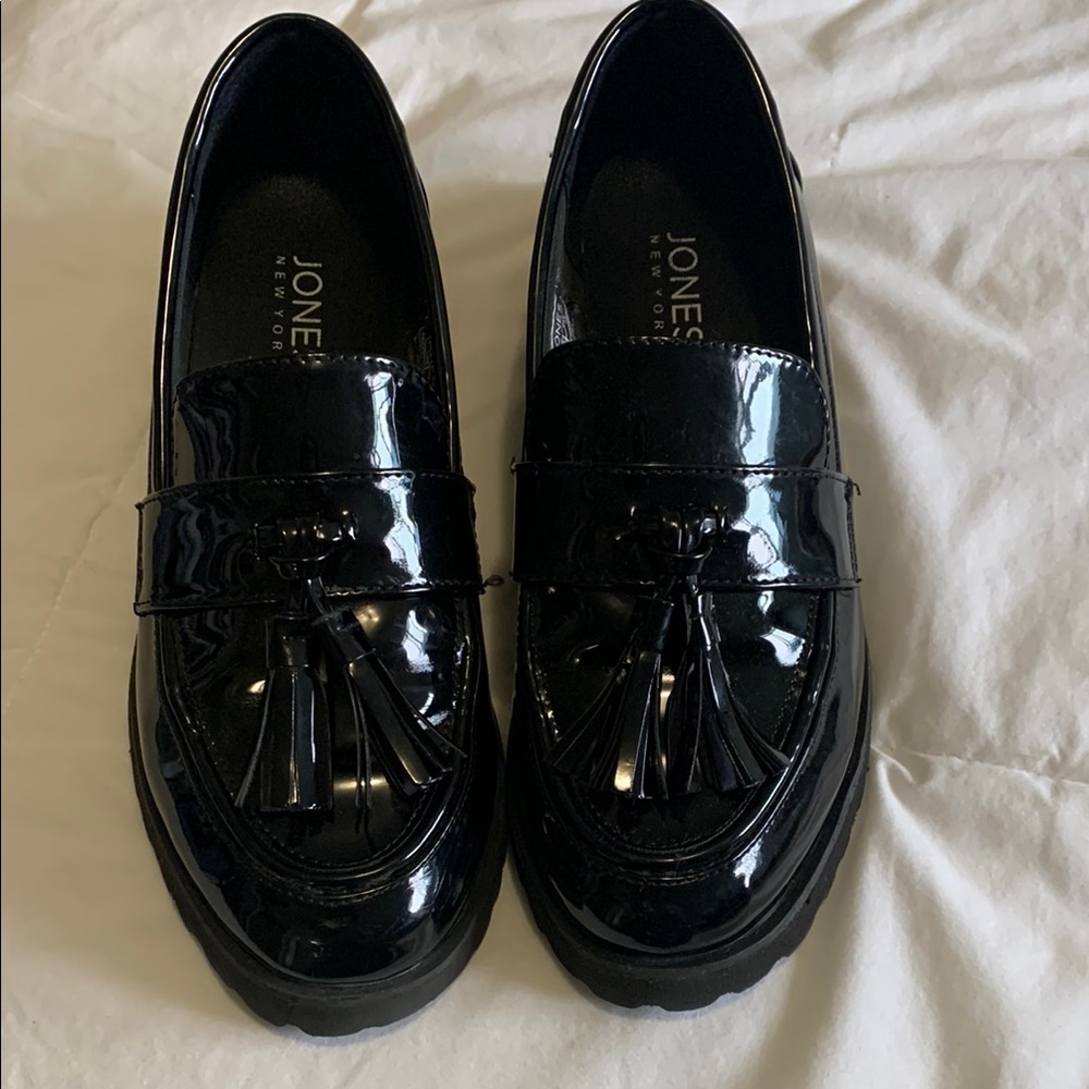 Jones New York Black Patent Loafers